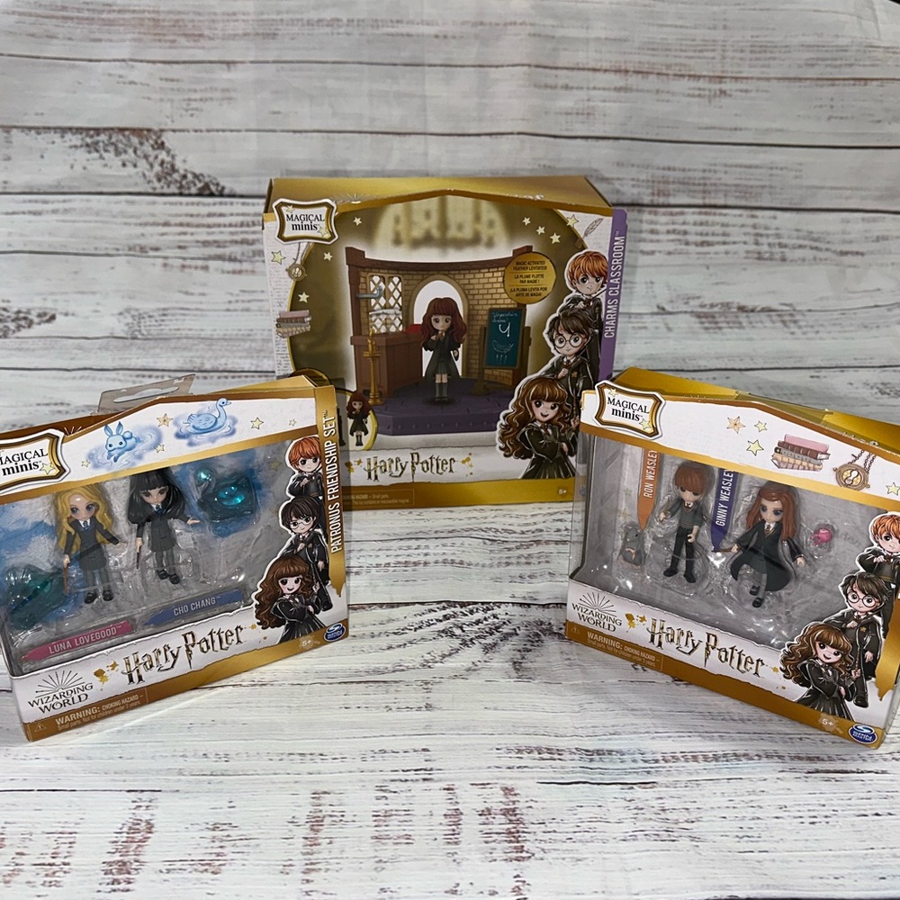 NWT Harry Potter Magical Minis Bundle: Ron, Ginny, Luna, Cho, Hermione